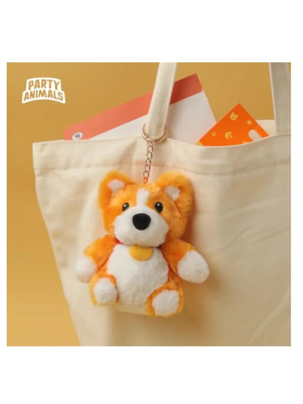 Plush Figure Keychain - Soft Stuffed Animal Charm for Bags
